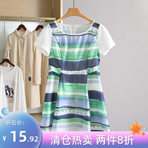 One Benefit Price 19 9 ● Low Series Strip Dress Brand Discount Clearance Womens Medium-length dress