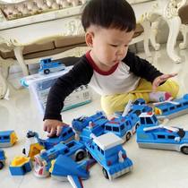  Variety of sea land and air magnetic power smart building blocks to assemble childrens toys puzzle 1-3 4 5-6 years old boys and girls