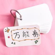 Love Girl Wish Card Exchange Coupons Blank Mini Blessing Card Love Birthday Girlfriend Card Retro