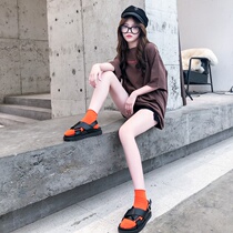 Curl Socks Female Midbarrel Socks ins Chains 100 Lap Soft Pure Color Heaps Stocking Socks Summer Thin Korean Japanese Ensemble Cotton