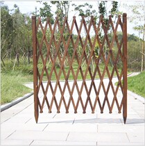 Climbing rattan flower frame Telescopic wooden fence Courtyard carbonized anti-corrosion wood lawn fence Kindergarten outdoor decorative fence
