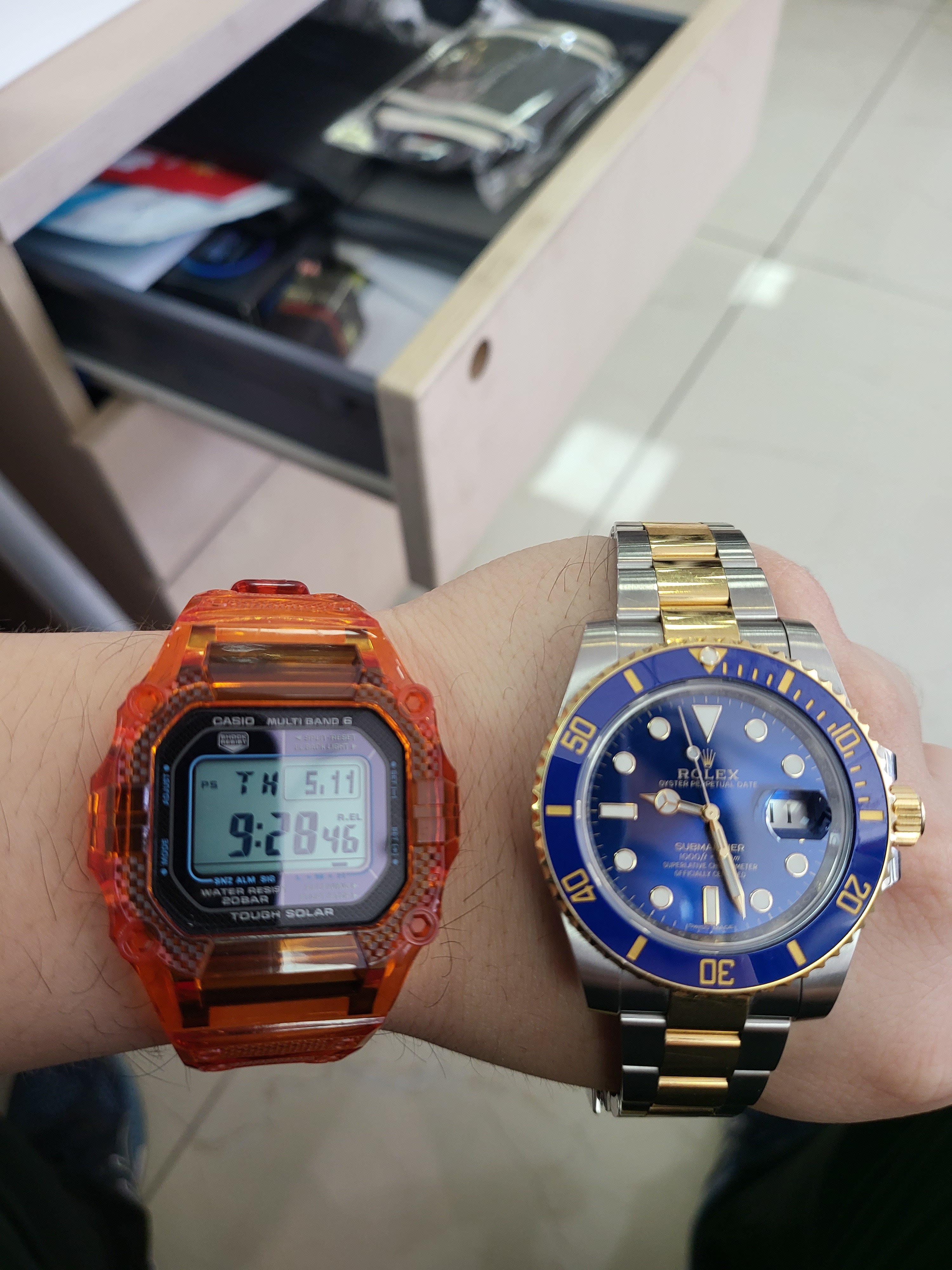 沐时代用g-shock小方块卡西欧手表壳替换DW5600/5610透明彩色套壳-Taobao