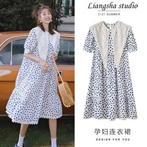 Pregnant woman summer dress dress dress length style 2022 new summer slim fit out online red suit big code summer dress child