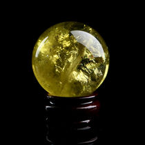 Natural citrine ball ornaments seven-star array transfer feng shui Polo