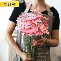 (Mountain Tree) Violet Literary Fresh Club Decoration Flower Arrange Art Dry Flower Shooting Props Phalaenopsis