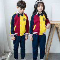 Elementary School Uniforms Spring Autumn Suit Kindergarten Garden Suit New Baseball Suit Teacher College Wind Children Sports Class Clothes