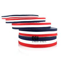 Three-color striped webbing color polyester cloth belt clothing bag decoration belt Navy style ribbon