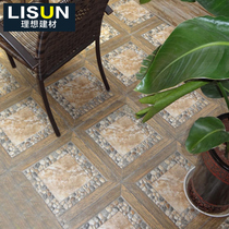 Courtyard antique brick 400X400 outdoor cobblestone non-slip floor tile garden imitation stone cultural tile