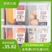 Japanese Fudogiken with cover transparent storage box fridge cupboard refreshing table containing box handle containing box