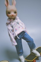 Spot bjd doll clothes Joker blue denim stretch leggings 1 6 big 6 points doll pants A75