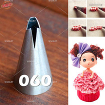 Thickened Steel Framed Flower Mouth Petal Flower Mouth Pleated Floral Lip Flower Mouth Barbie Doll Skirt 060 Cream