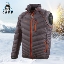 CAMP ultra-light down jacket mens light sleeves detachable short section 2020 new vest vest handsome and lightweight
