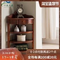 European solid wood small tea table Sofa Telephone corner Storage side cabinet corner corner corner small apartment boutique