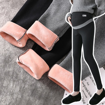 Pregnant women pants winter wear plus velvet thickened pregnant women leggings trousers warm pants maternity wear autumn and winter models