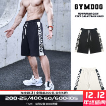 GYMDOG homemade Tide brand letter color pattern fitness shorts mens running training large size loose sports five-point pants