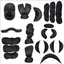 Ancient costume wig horn mat hair bride Xiuhe pan hair bag Hanfu photo studio shape ancient style snake bun twist bag