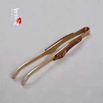 Stainless Steel New Pint Bronze Tea Clips Tea Tweezers Tea Cups Clips Non-slip Tea Ware Tea Dao Six Monarch Accessories