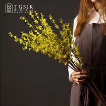 Jasmine simulation flower table living room TV cabinet vase flower arrangement decoration floral decoration hipster fake flower light luxury