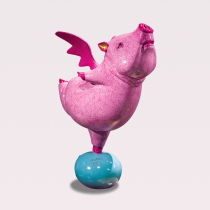 Qin Weihong Flying Pig Casting Copper Version Global Limited Flying Pig Pendulum Pig Collection Model