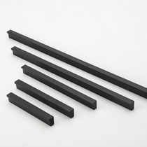 Black American cabinet door handle aluminum alloy simple cabinet wardrobe door handle 7-character extended handle