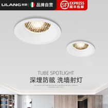 Honeycomb net ultra-thin embedded deep anti-glare spotlight Nordic household LED Downlight living room COB without main light lighting