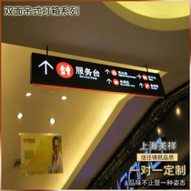 Mall hangtag light box indoor hanging openwork LED sign parking underground garage guide sign custom