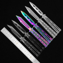 Outdoor self-defense folding knife Adult Beginners playing knife without opening blade butterfly practice knife folding edc training knife