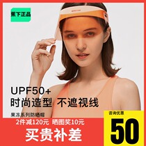 BENEUNDER banana under jelly sunscreen hat female spring summer sun hat outdoor empty top UV sun hat