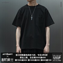  ATTEMPT Fixed product Pocket Tee Loose off-the-shoulder Basic pocket All-match Bottoming shirt T-shirt