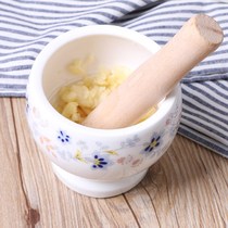 Radium bowl Ceramic garlic mortar Household pepper bowl Egg bowl Coarse pottery thickening garlic pounding Kitchen grinder