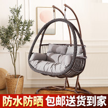 Hanging basket Double balcony Home Cradle Chair Mesh Red Bird Nest Chandelia Chair Sloth Bedroom Autumn-in-room Cane Fall Chair