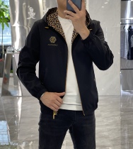 European station 2021 autumn and winter New jacket mens slim hooded jacket Korean double-faced wear hat printing trend