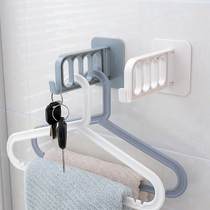 Indoor hook bedroom hanging clothes artifact Mobile clothes rack Wardrobe bed dormitory wall clip drying rack