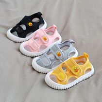 Summer fashion new childrens sandals boy sandals baby girl child kick net sandals hollow Velcro