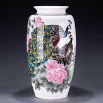 Master hand-painted solitary taster Hunan Province ceramic crafts master Wanli Hongfu Guihua flower vase swing piece