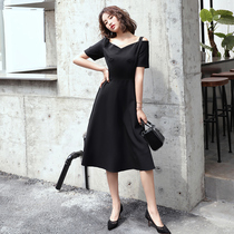 Black dress dress women 2021 new daily wear dress strapless thin long party party evening dress summer