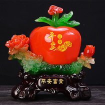 Simple and modern home crafts safe and rich apple decorations living room decorations wine cabinets TV cabinet decorations