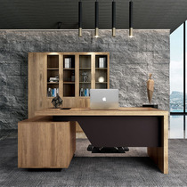 Boss Table Desk Small minimalist modern single Grand Bandai New Chinese office furniture table and chairs Combined