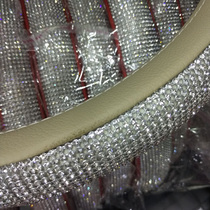  Fashion shiny diamond-encrusted rhinestone car steering wheel cover ladies Korean four seasons universal cute non-slip handlebar cover tide