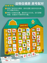 Kindergarten middle class homemade mathematical zone angle toy animal building building Yizhi early teaching tool materials