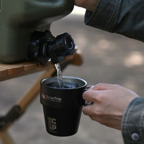 Large River Outdoor Stainless Steel Suit Cup Anti-Fall Water Cup Field Portable Mug Camping Picnic Cup Tea Cup Coffee Cup