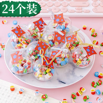 Christmas Round Ball Cute Mini Eraswipe Kindergarten Class Sharing Prize Elementary School Kids Small Gift Stationery Gift