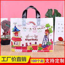 Childrens bags cute high-grade plastic bags customized to print logo cartoon bags Korean bags childrens clothing handbags