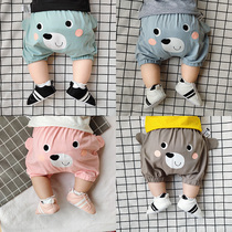 Baby big butt pants baby pants outside wearing pure cotton male small shorts summertime thin summer mens treasure chide wave