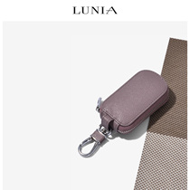 Head layer cowhide thin car key bag ladies door key bag leather zipper car smart remote control key bag