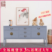 New Chinese style porch aisle side cabinet decorative cabinet porch table retro old locker shoe cabinet antique furniture customization