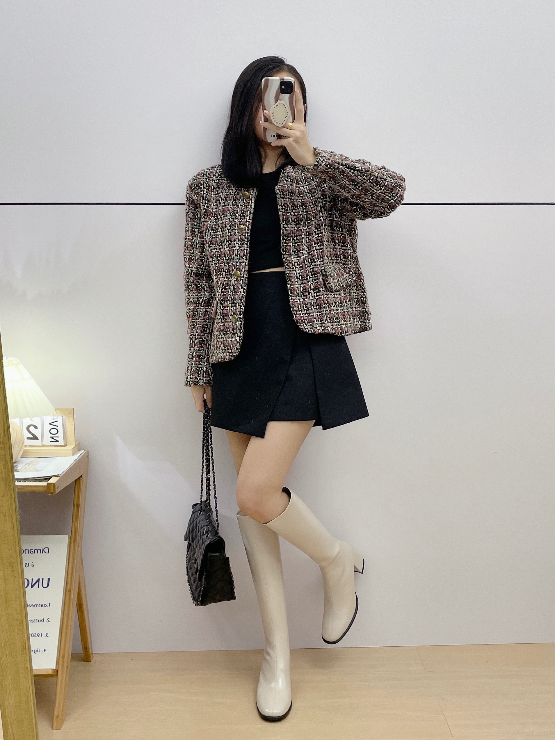 biiya比雅独立工作室 不过膝长筒靴高筒骑士女靴