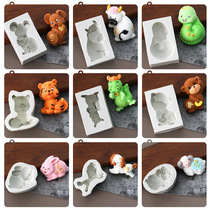 Twelve zodiac mold Fondant chocolate cake decoration 3D three-dimensional silicone handmade salt sculpture gypsum ice sculpture mold