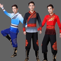 Classical Dance Performance Men 2018 New Chinese Style Modern Dance Costume Drum Clothes Dragon and Lion Performance Costume