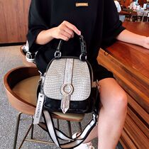 Tide Card Ultra Fire Ins Bronzing double shoulder bag Small bag Girl Pack 2021 Han version New fashion 100 hitch satchel handbag